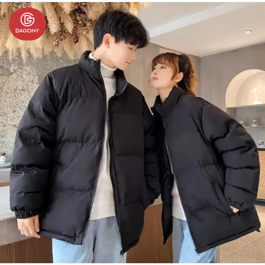 Áo khoác phao unisex nam nữ from rộng phong cách Hàn Quốc - 1