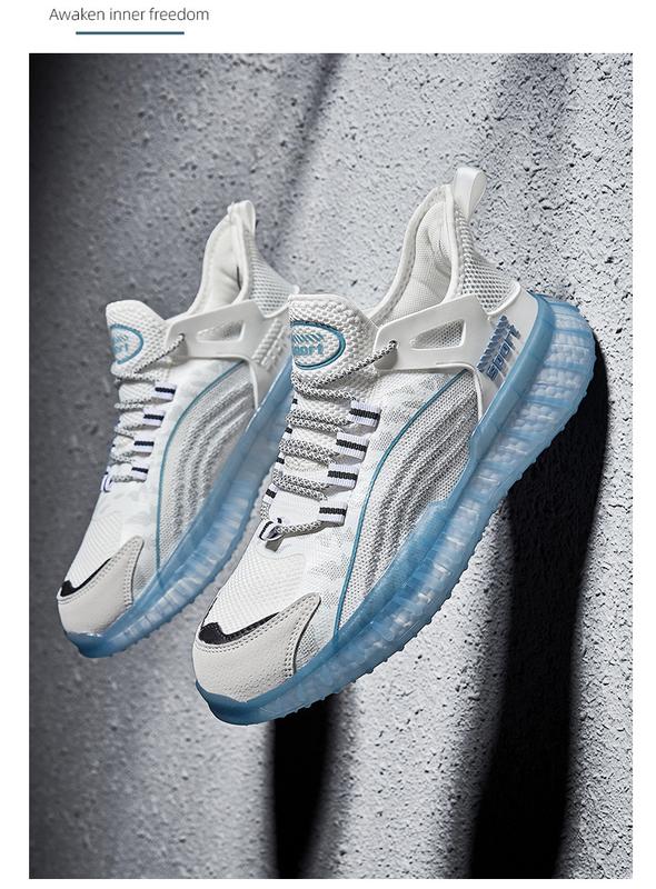 Product Introduction of Summer Outdoor Leisure Unisex Shoes Flying Woven Breathable Mesh Surface Shoes Running Sneakers 4