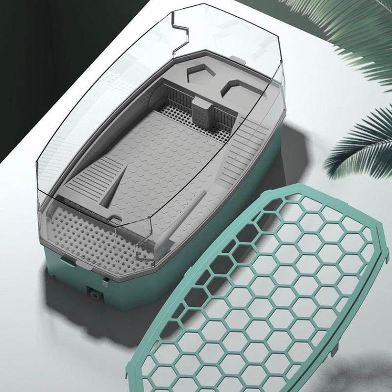 Bể nuôi rùa thông minh kích thước 49x25x21cm - bể nuôi rùa lắp ghép - bể nuôi rùa trong suốt