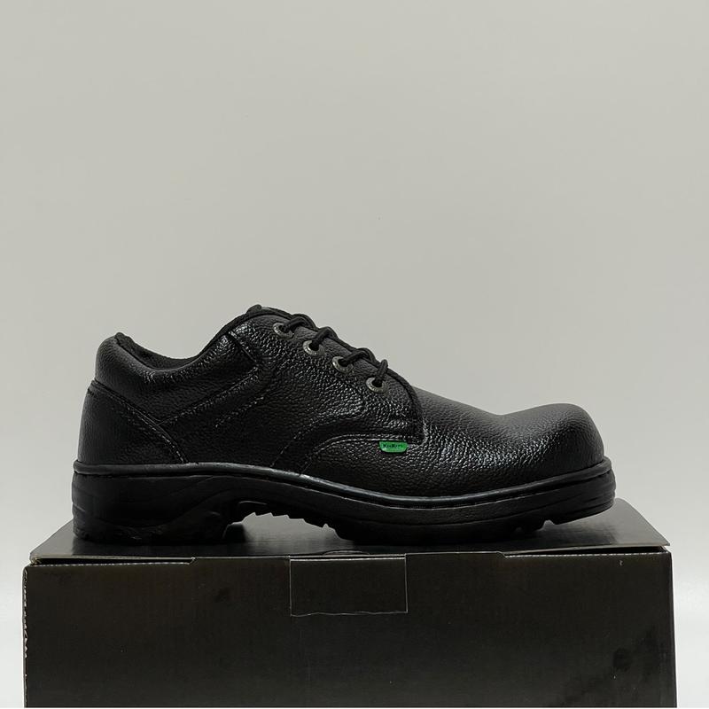 sepatu safety kicker tali pendek Leather Black Synthetics Brown 4
