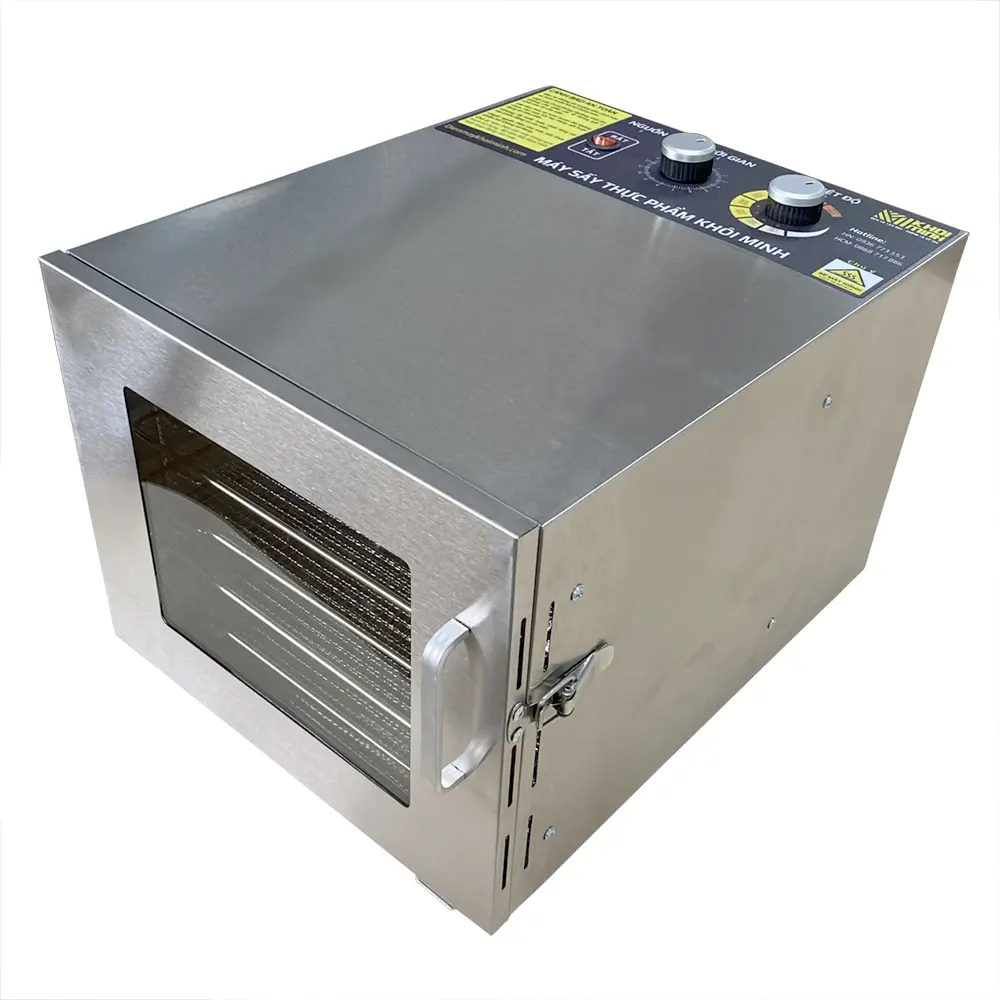 Máy sấy khô thực phẩm mini 6 khay inox