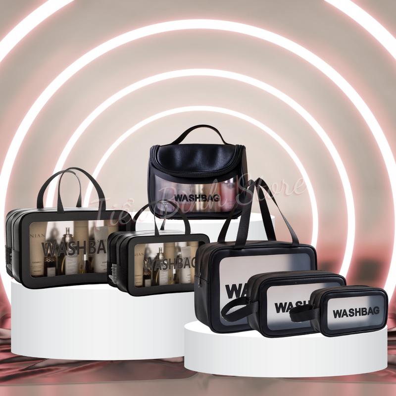 [Nhiều phân loại] Túi Đựng Mỹ Phẩm WASHBAG, Túi giặt ngăn khô ướt riêng biệt, túi đựng đồ trang điểm Du Lịch, Túi lưu trữ , Túi giặt Nam Nữ, khóa kéo, nhựa PVC+da PU chống thấm nước Nhung túi  đựng máy làm tóc tuidung  myphamtrongsuot
