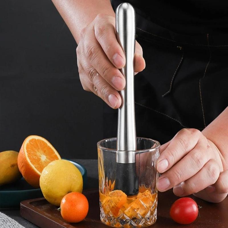 Stainless Steel Cocktail Shaker, Mojito Mint Muddler, Ice Crusher Hammer, Bartenders Barware, Bar Utensils 0