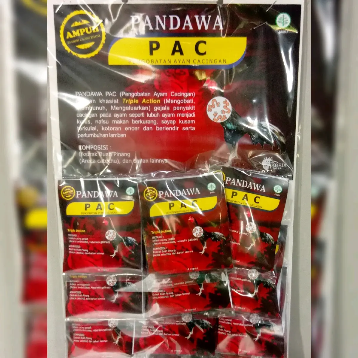 PANDAWA PAC (Jamu pengobatan ayam cacingan)