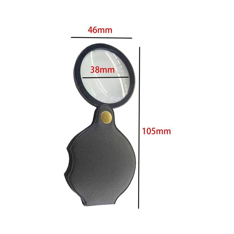 Product Introduction of Mini Jewelry Magnifier, Optical Glass with PU Leather Sheath Magnified Glasses for Science 0