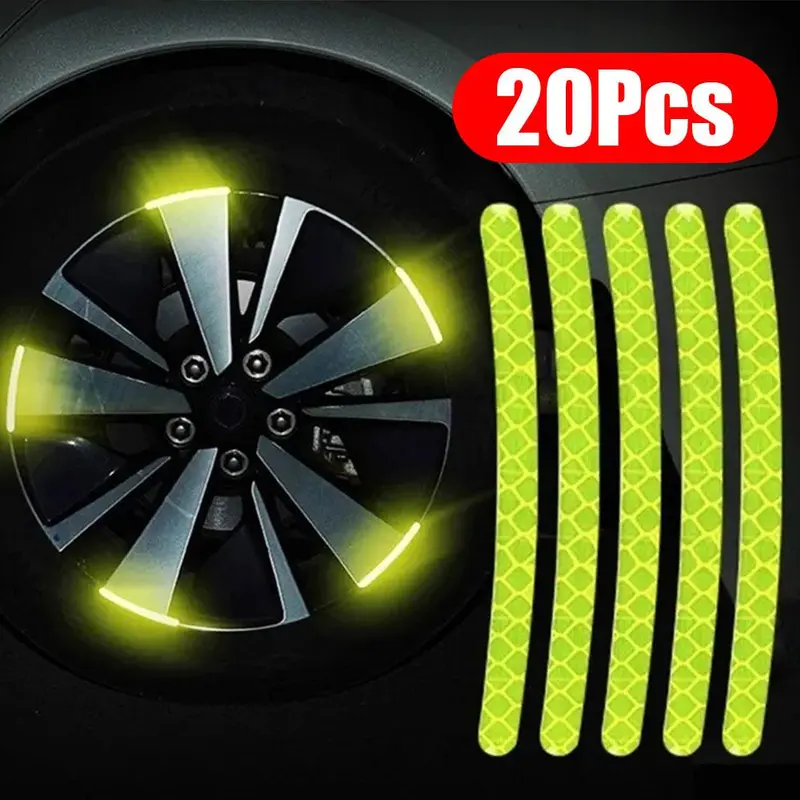 Miếng Dán Phản Quang, 20 Chiếc, Cho Lốp Xe Và Vành Xe, Miếng Dán Trang Trí, Miếng Dán Cầu Vồng, Thích Hợp Cho Ô Tô, J1U5 2