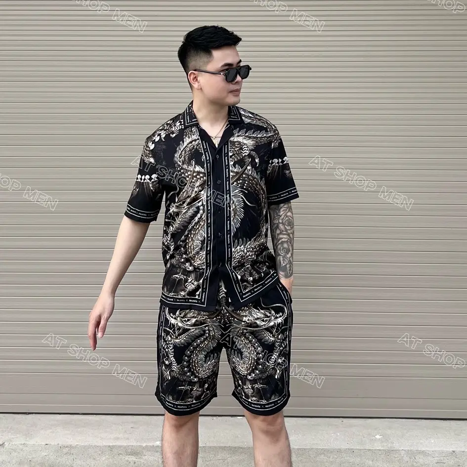 Bộ Quần Áo Nam Hoạ Tiết Rồng