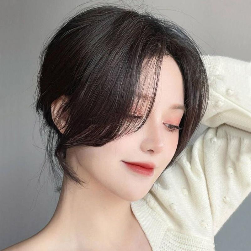 Tóc Mái Giả, Thời Trang, Tự Nhiên, Vô Hình, Viền Bên 3D, Kẹp, Siêu Nhẹ, 2 Cái / Bộ, Dành Cho Nữ 7