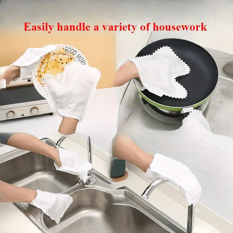 Disposable Dish Cloth, 10pcs Non-woven Fabric Dish Cloth, Kitchen Cleaning Cloth, Household Cleaning Tool for Kitchen 8