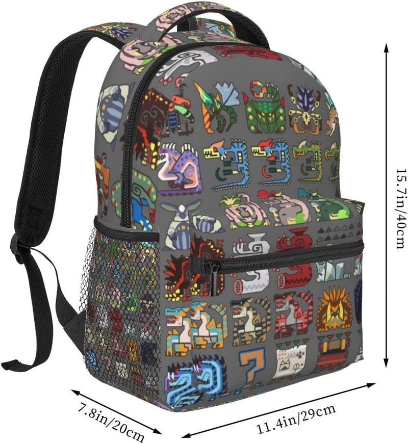 TikTok Shop Monster Hunter Backpack Lightweight Durable Casual Daypack Travel Backpack 16