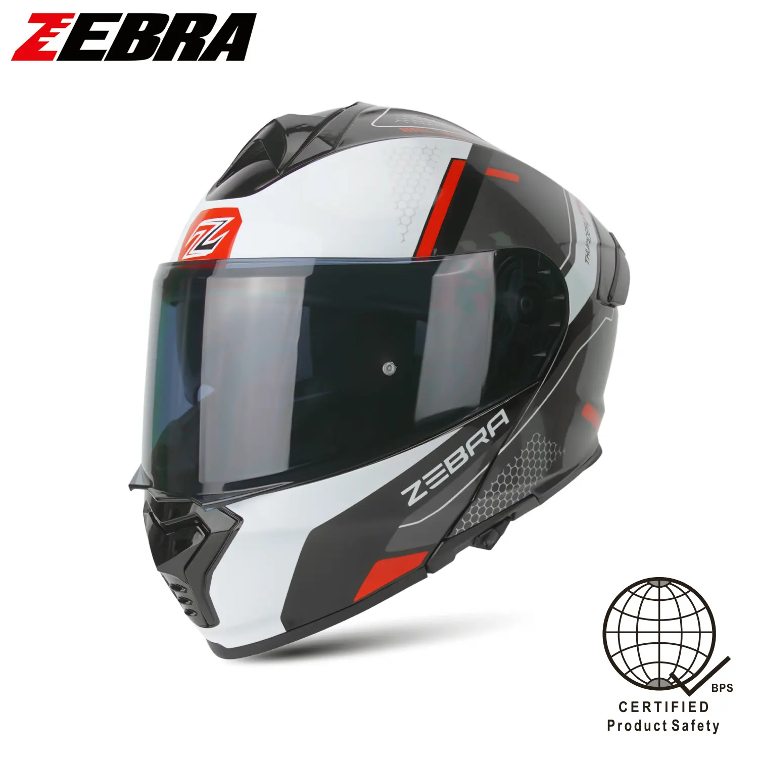 ZEBRA A113 RITZY Honeycomb Modular Helmet Dual Visor Motorcycle