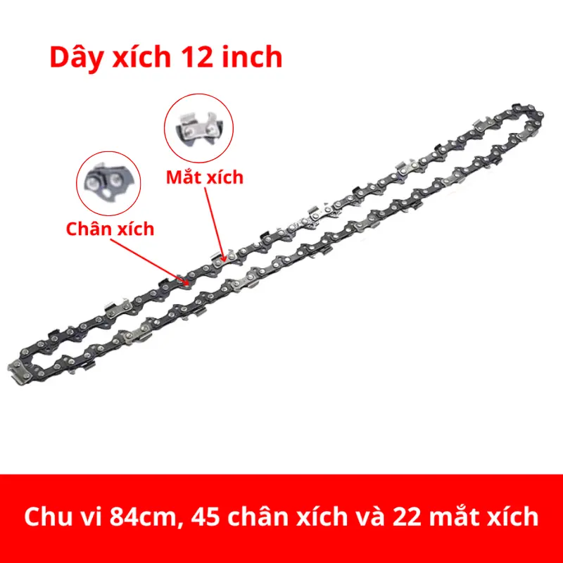 Lam xích máy cưa 12 inch phụ kiện máy cưa xích cầm tay các loại máy cưa điện, cưa xăng, cưa gỗ,... 4