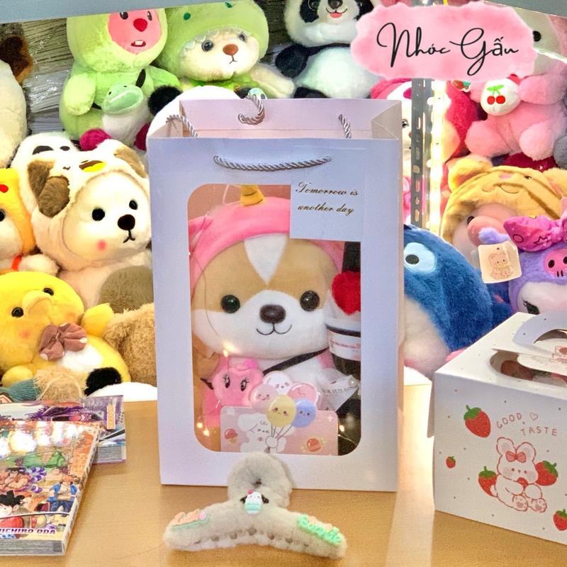 SÉT QUÀ TẶNG BẠN GÁI gấu bông Shiba, tặng sinh nhật người yêu, crush, bạn bè...các dịp lễ siêu dễ thương