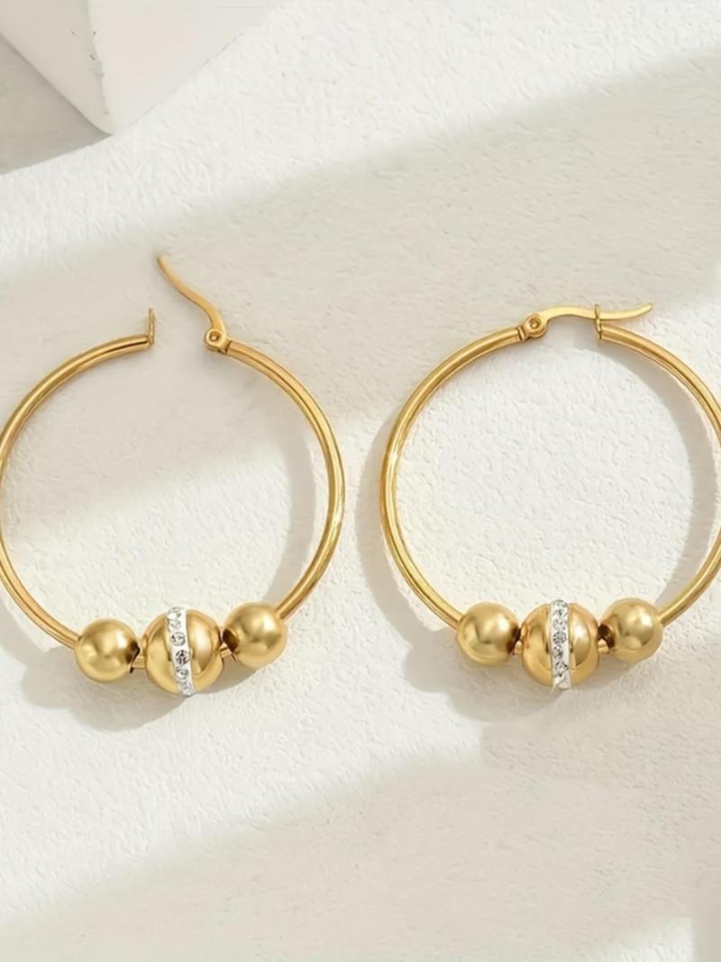 Product Introduction of Minimalist Temperament Hoop Earrings, Fashionable Earrings for Women & Girls, Trendy All-match & Exquisite Jewelry for Birthday Gift 3
