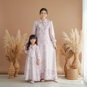 BM - READY STOCK - Gamis Megan Couple Ibu & Anak Perempuan Gamis Megan Ibu Lengan Panjang Gamis Lebaran 2026