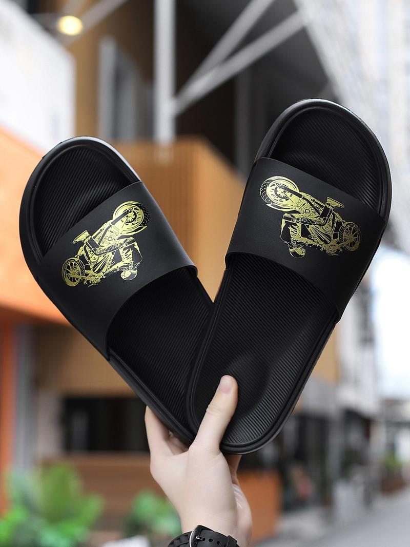 Product Introduction of Men's Dragon Pattern Slides, Casual Comfortable Breathable Non-slip Slippers, Fashionable Slippers for Indoor & Outdoor Wear, Boy 3
