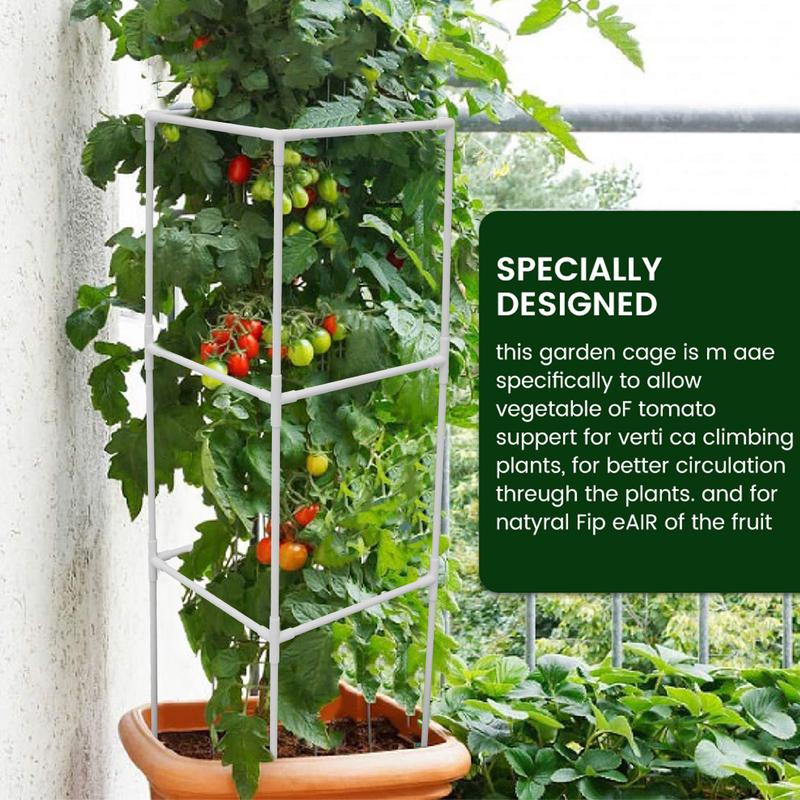 Flower Stand for Flower Pot DIY Flower Holder White Plastic Flower Potted Holder Rack Detachable Garden Container Supports Rack Easy to Assemble for Indoor Outdoor Garden Home 951B0 6