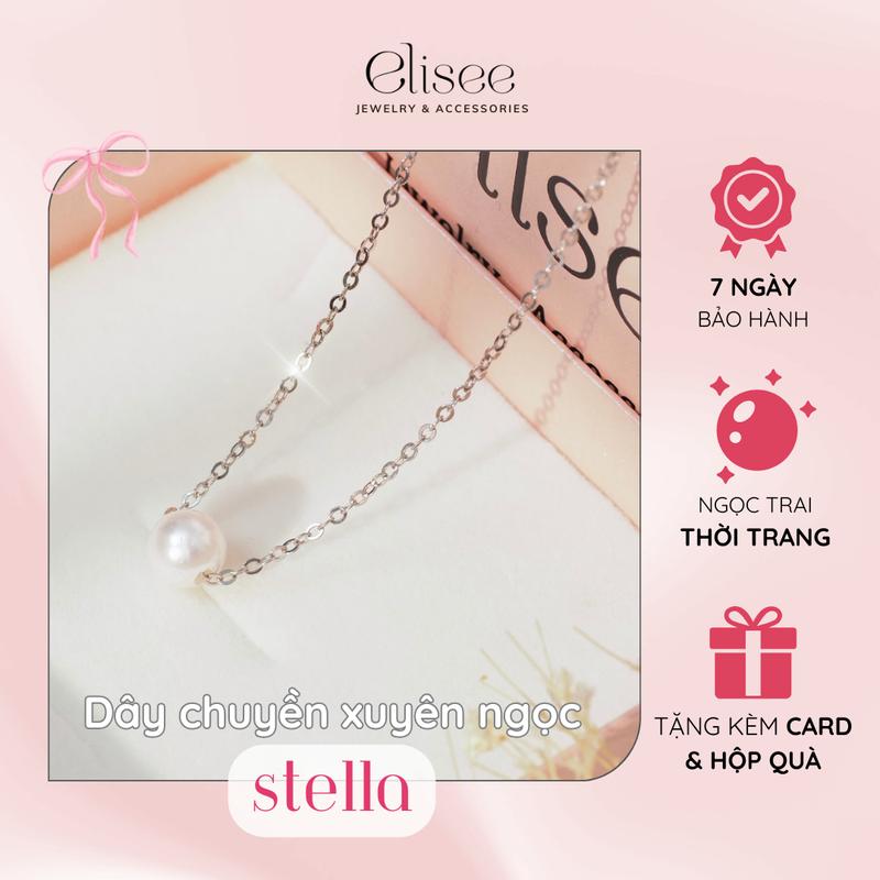 Dây chuyền bạc xuyên ngọc STELLA đơn giản, nhẹ nhàng Elisee 1