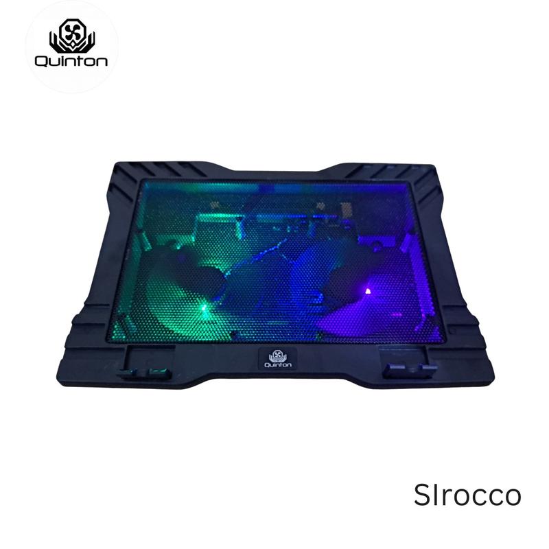 kipas laptop cooling pad quinton 2 fan 12cm 15,6inch hitam jaring Computer Cooler pad gaming 0