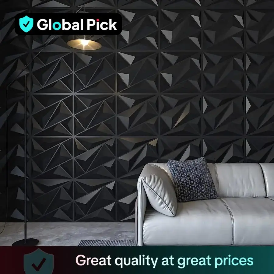 Minimalistic Geometric Pattern Wall Panel for Indoor Wall Decoration, PVC 3D Decorative Wall Panel for Home Living Room
