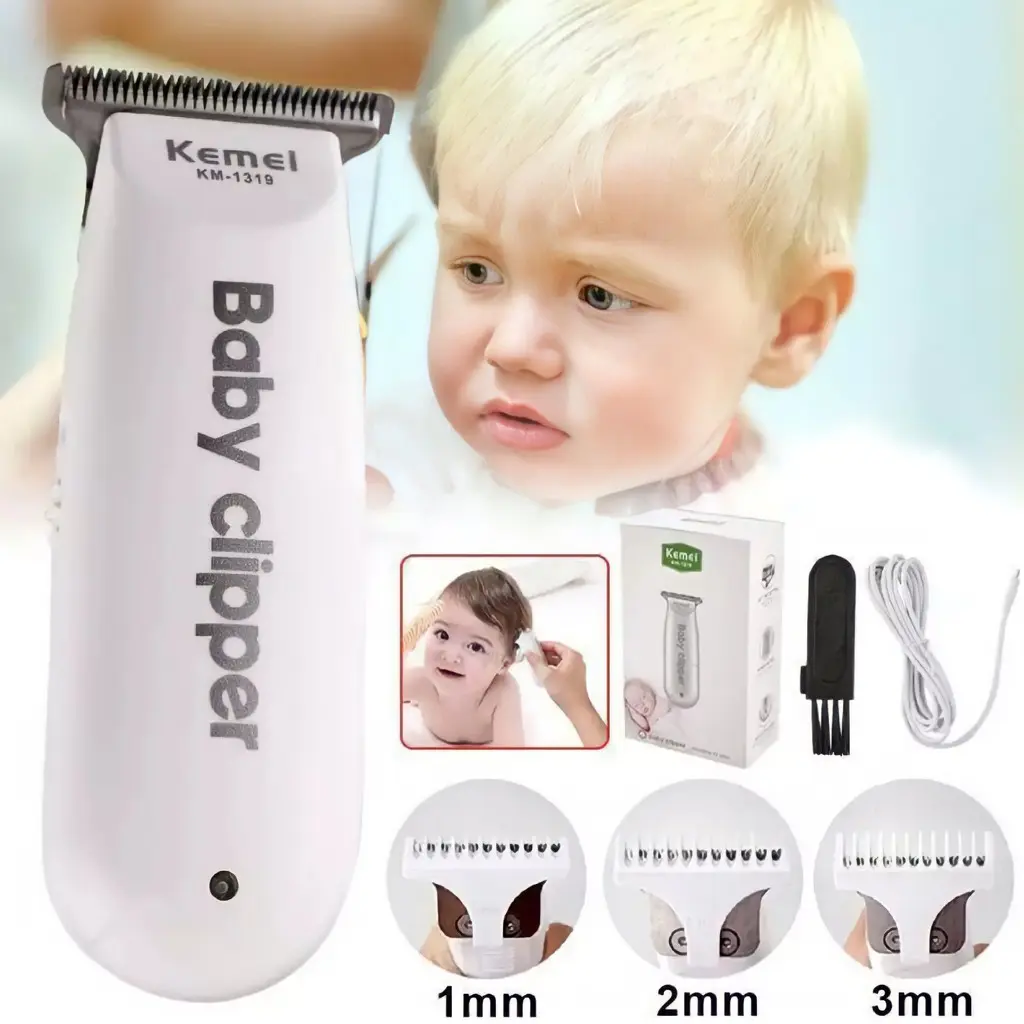 KEMEI KM 1319 Alat Cukur Rambut Bayi Elektrik dengan Triple Knife - Kumis, Pencukur