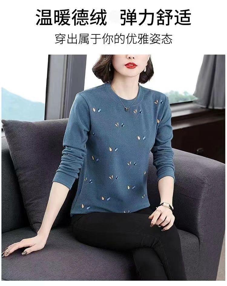Product Introduction of Áo Thun Dài Tay, Thời Trang, Dành Cho Nữ, Mẹ TRUNG NIÊN, Áo Phong Cách Phương Tây, Dáng Rộng Vừa Vặn, Ngoại Cỡ, Bó Sát, Cổ Tròn, Áo Sơ Mi Lớp Nền, Hàng Mới Về Năm 2024 3