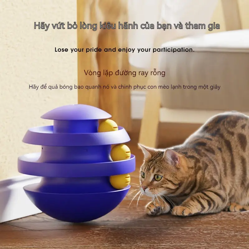 Quả bóng mèo mới đồ chơi mèo cốc mèo bàn xoay đồ tạo tác tự hài hước 2