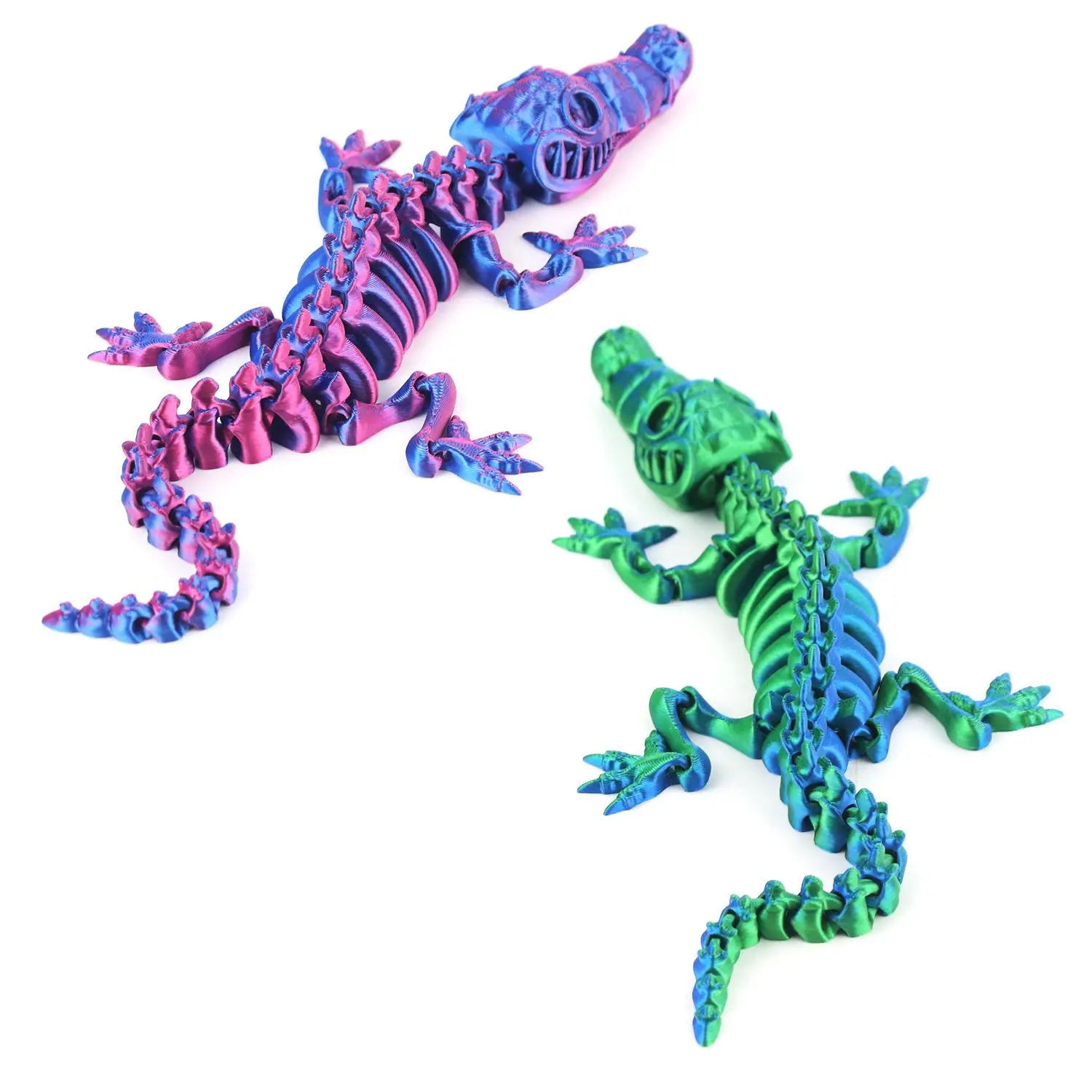 3D Printed Alligator Toy, Multi-jointed Moveable Alligator Model, Decoration Ornament, Stress Relief Toy for Adults