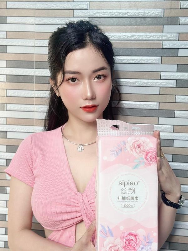 THÙNG 10 TÚI - KHĂN GIẤY RÚT CHỮ NHẬT Sipao Animery 1000 tờ Giấy Vệ Sinh