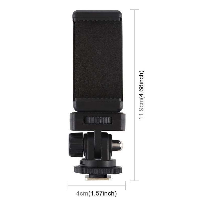 PULUZ 1/4 Inch Tripod Mount Adapter, Tripod Mount Adapter with Phone Holder, Tripod Mount Adapter with Phone Clamp for iPhone Samsung 1