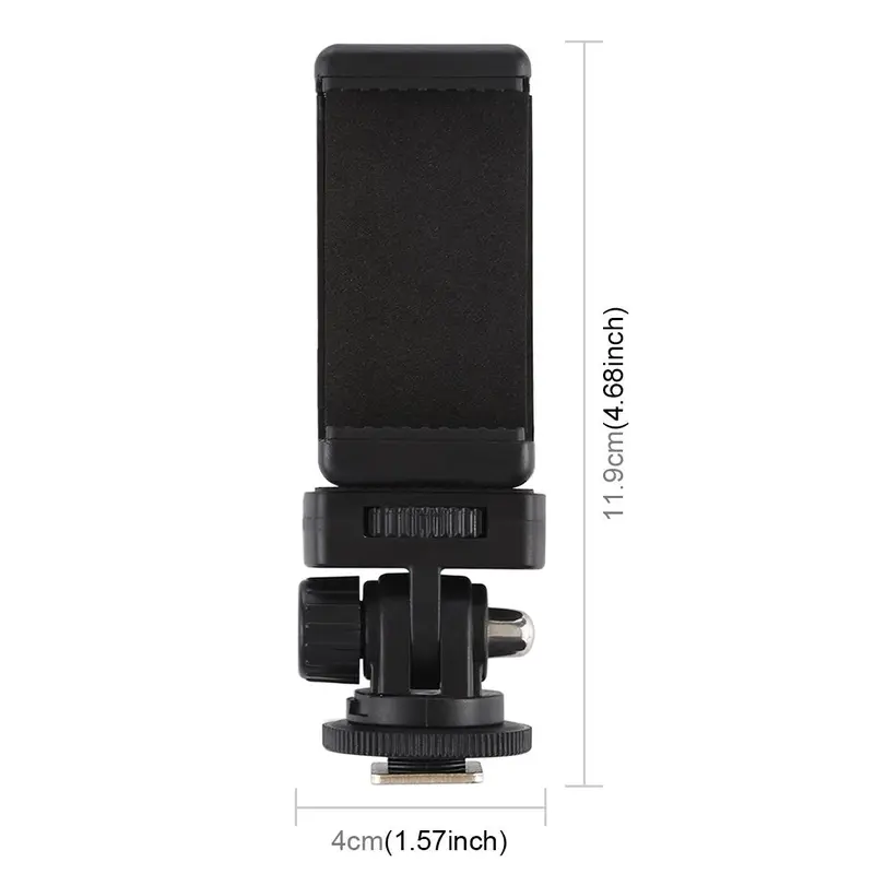 PULUZ 1/4 Inch Tripod Mount Adapter, Tripod Mount Adapter with Phone Holder, Tripod Mount Adapter with Phone Clamp for iPhone Samsung 1