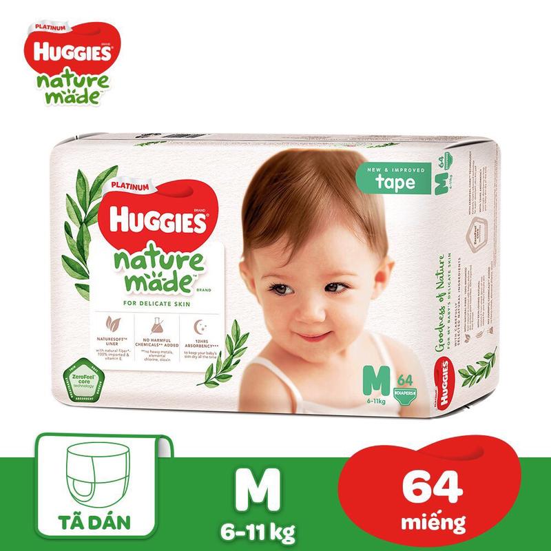 SALE 1 1 BỈM TẢ DÁN QUẦN HUGGIES PLATINU NATURE MADE bông hữu cơ cho bé ở HCM