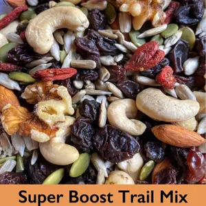 Trail Mix Complete Neo 500gr (1/2kg) (almond,walnut,sunflower,pumkin,mente,chia eed,gojiberry,cranberry,dark raisin,golden raisin) almond hitam Mete Cashew Food Labu Snacks Cemilan Snack Green Kering Biji Makanan Merah