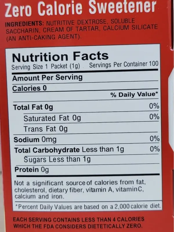 (HỘP LỚN 100 gói) ĐƯỜNG ĂN KIÊNG MỸ BÁO HỒNG SWEET’N LOW Zero Calorie Sweetener 5