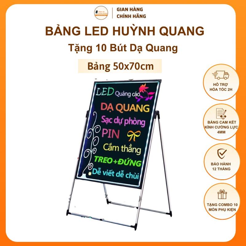 Bảng Led Huỳnh Quang kích thước 50x70cm, Kính cường lực 4mm, Đổi trả bảo hành 12 tháng