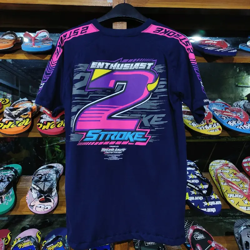 KAOS 2 TAK LENGAN PENDEK NEW MEKANIK AMATIR ORIGINAL KAOS DISTRO RACING PRIA Crew Neck Hitam 7