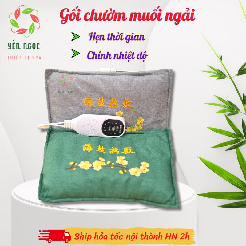 Túi chườm muối thảo dược nóng | Túi chườm muối đá biển làm nóng bằng điện | Gối chườm ngải thảo dược