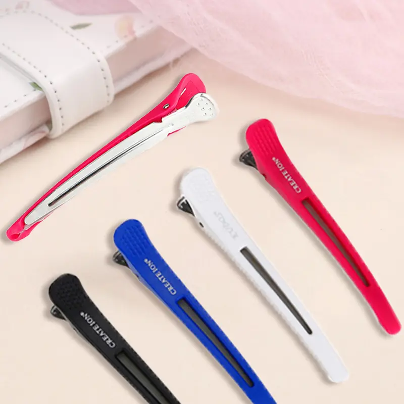 Foreign Trade Plastic Hairdresser Professional Clips Section Clips Duckbill Clips Fish Mouth Clips Clips Hairdressing Tools