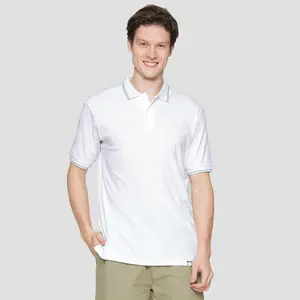 Nevada Jersey Solid With Woven Label Polo Pria 121741027