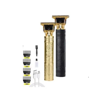 Alat Cukur Rambut Elektrik, Cukur Jenggot,Hair Clipper Trimmer, USB Rechargeable Razor,Penata Untuk Pria Portable mini Bentuk Naga EMAS GOLD  HITAM FREE Sisir SASAK  + OIL !! SUPER TAJAM  Mesin Kumis 4