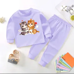 Setelan Piyama Baju Tidur Anak Perempuan Laki Laki Oblong Panjang 0-4 Tahun Viral Kekinian