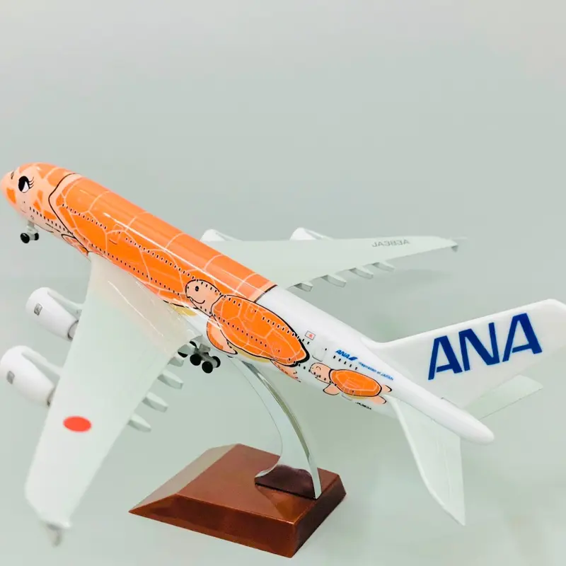 Máy Bay Mô Hình Airbus A380-800 ANA Flying Honu 20cm 2