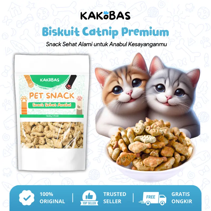 Biskuit Kucing Magic Catnip 100g - Snack Kucing magic Catnip - Cemilan Kucing 100 gram 0