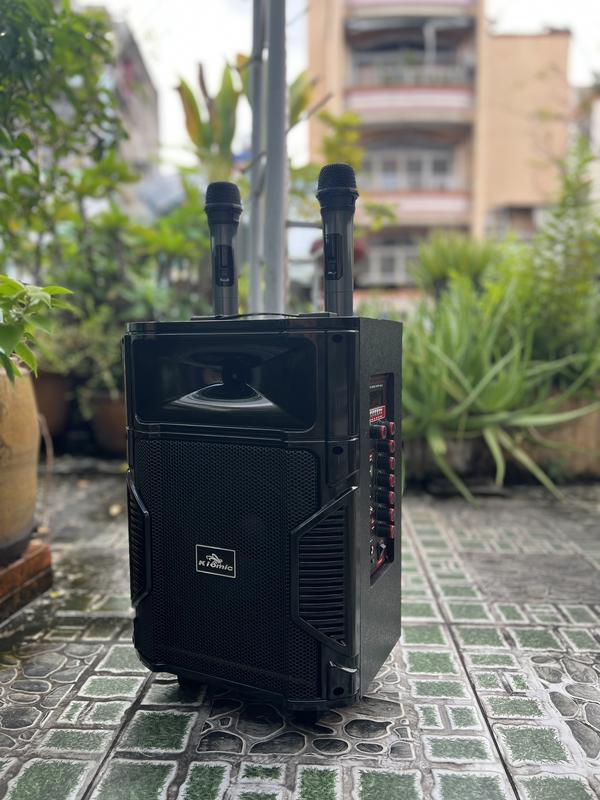   Bảng nâng cấp 2024  Loa Karaoke Bluetooth Di Động Kiomic K108 Thùng Gỗ Củ Loa Nghe Nhạc 