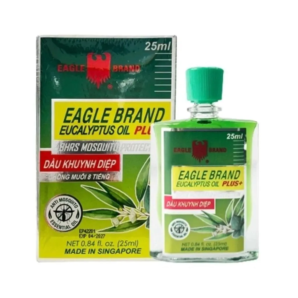 Dầu Khuynh Diệp Con Ó Eagle Brand Eucalyptus Oil Singapore - Giúp Giảm Cảm Cúm, Nghẹt Mũi, Giữ Ấm Cho Trẻ (Chai 30ml) Nữ Women Tinh Dầu Lemon
