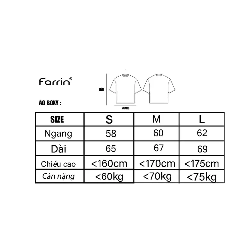 Áo Thun BOXY 280gsm - FARRIN - FR Vietnam -  In phồng - 100% Cotton 2C . Menswear Cổ Tròn áo hust quần cạp trễ nam áo đạo tỳ 8