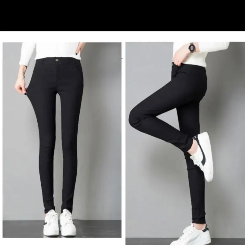 Quần nữ legging kaki nhung mịn, co giãn tốt, lưng dây kéo Women Pants 1
