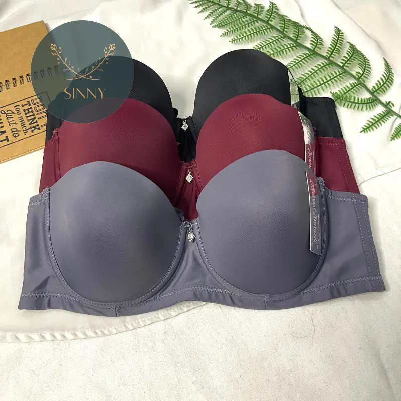 Áo lót nữ trơn ngang cup C, áo lót không mút có gọng, nội y big size mã 2497 8