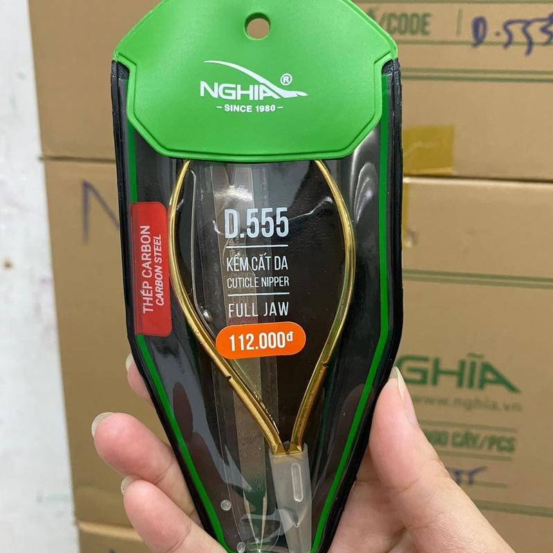 Kiềm nghĩa nhặt da D555 hàng công ty Sắc bén siêu bền dùng nhặt da cắt móng tay chân Làm bằng chất liệu inox Nhặt da nhanh dùng trong ngành nail làm Móng tay chân Làm Nail