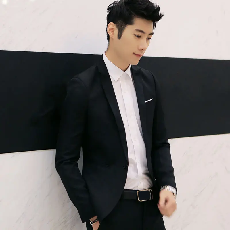 Áo Khoác Vest Nam, Dáng Ôm, Màu Trơn Áo Blazer Công Sở, Nút Đơn, Có Túi, Thích Hợp Cho Đám Cưới, Công Sở, Tiệc Tối, Juanrry 6